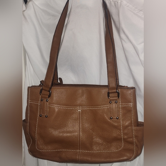Tignanello Tan Leather Shoulder Bag - Picture 1 of 5